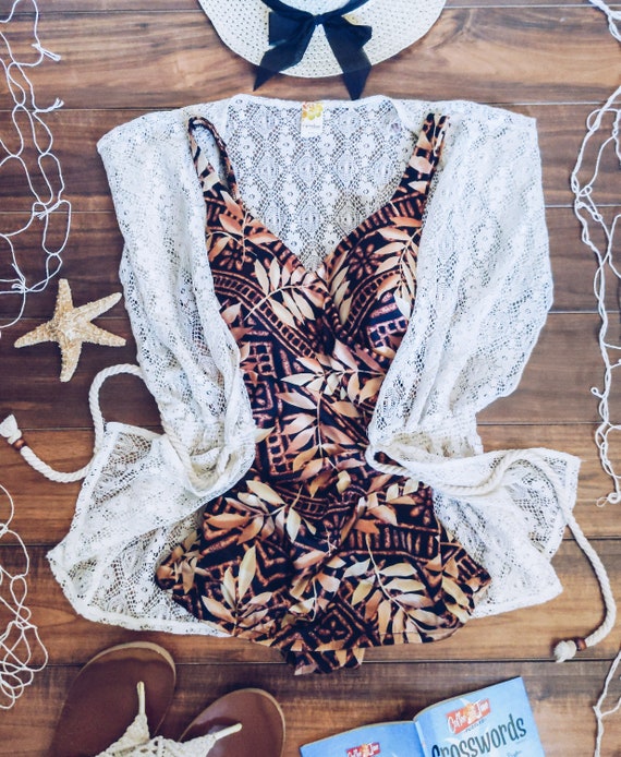 Vintage 70s one piece playsuit, one piece bathing