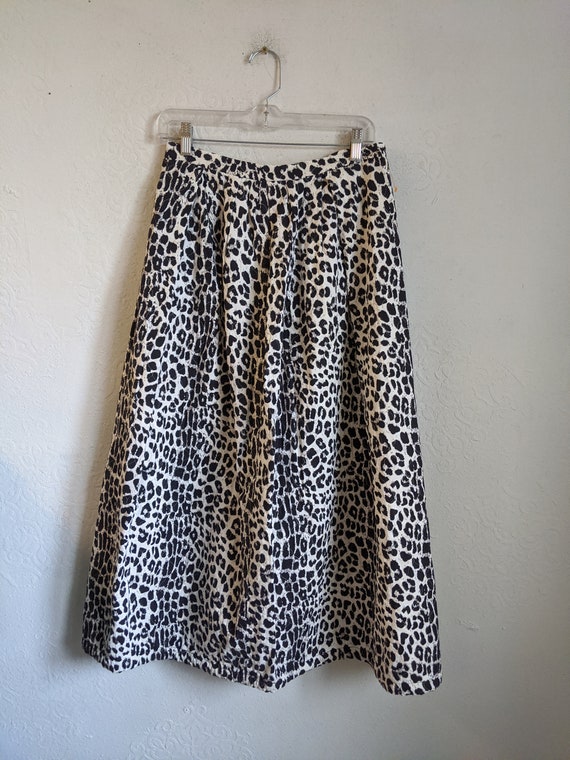 leopard print skirt, Vintage quilted skirt