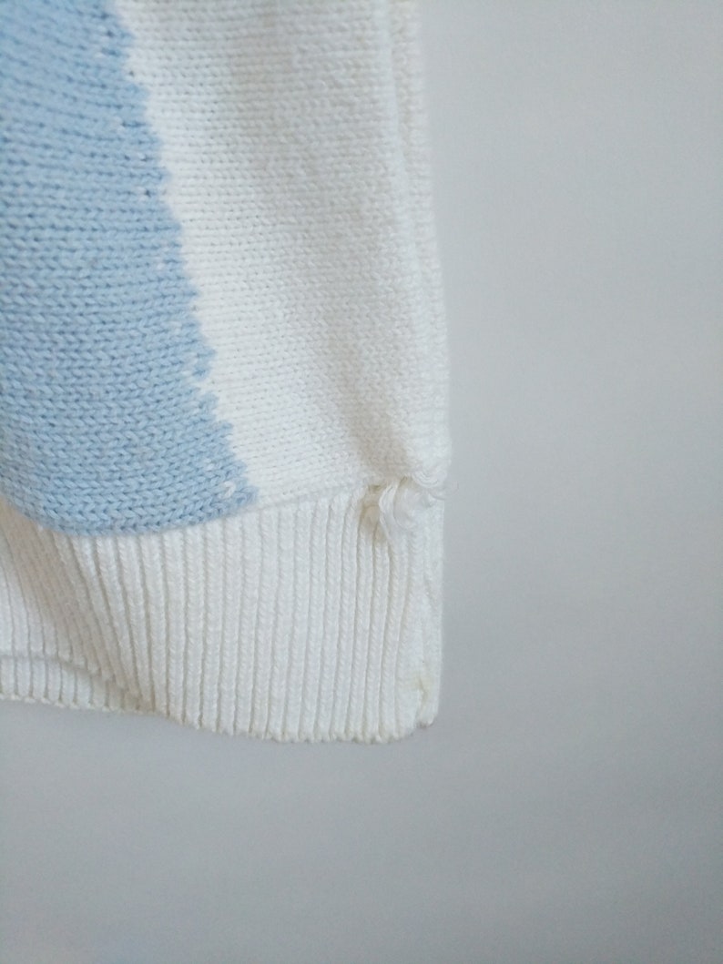 80s Sweater Vest Pastel striped pullover soft sweater