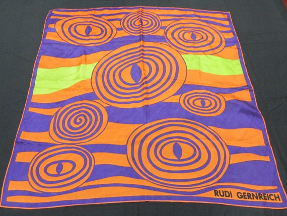 Vintage Rudi Gernreich scarf, Mod, Abstract, Desig