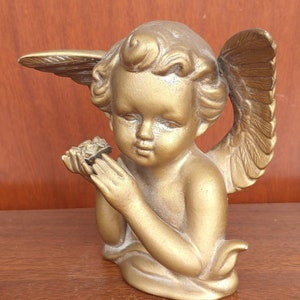 Old Vintage Ceramic Angel Cherub Putto Figure Figurine Statue