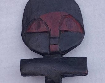 Vintage Hand Carved Ashanti Fertility Doll, African Tribal Art