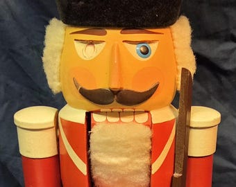 Old Vintage Handmade Wooden Nutcracker East German GDR Erzgebirge Expertic