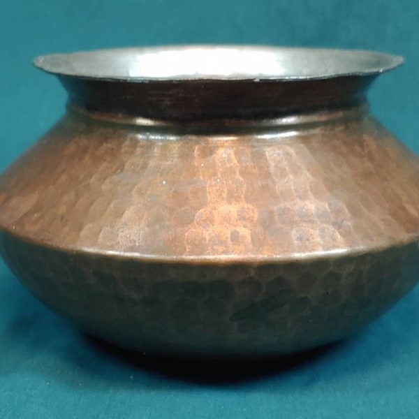 Hammered Copper Indian Degchi Cooking Pot
