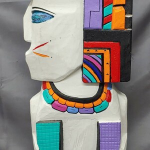 Old Vintage Hand Carved Wooden Figure Mexican Mayan Aztec God Deity Statue Sculpture Wood Carving