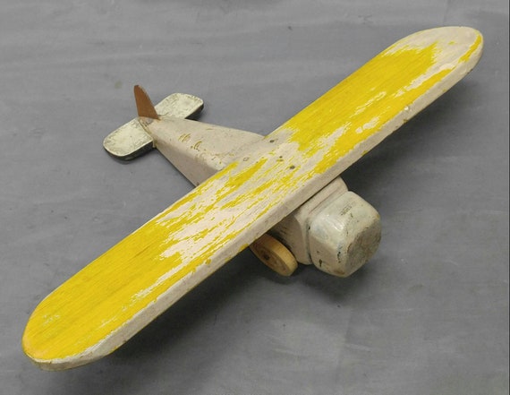 antique wooden toy airplanes