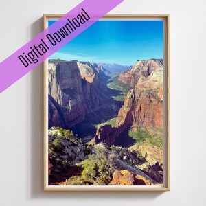 Zion, Wall Art, Photography, Landscape Photography, Travel, Printable Wall Art, Wall Poster, Home Decor, Canvas, Digital Download