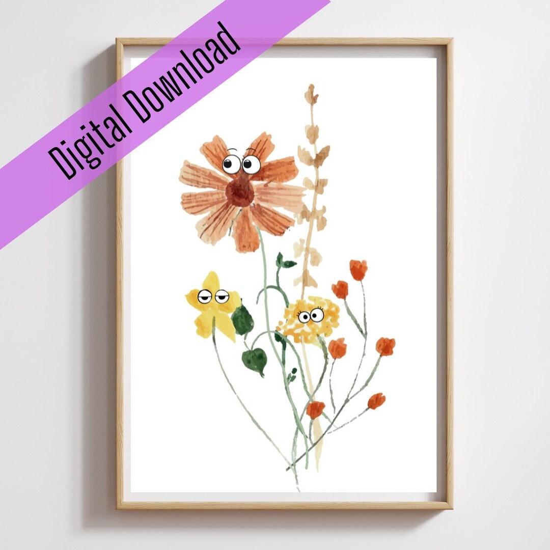 Flower Wall Art, Humor, Funny, Printable Wall Art, Home Decor, Bedroom ...