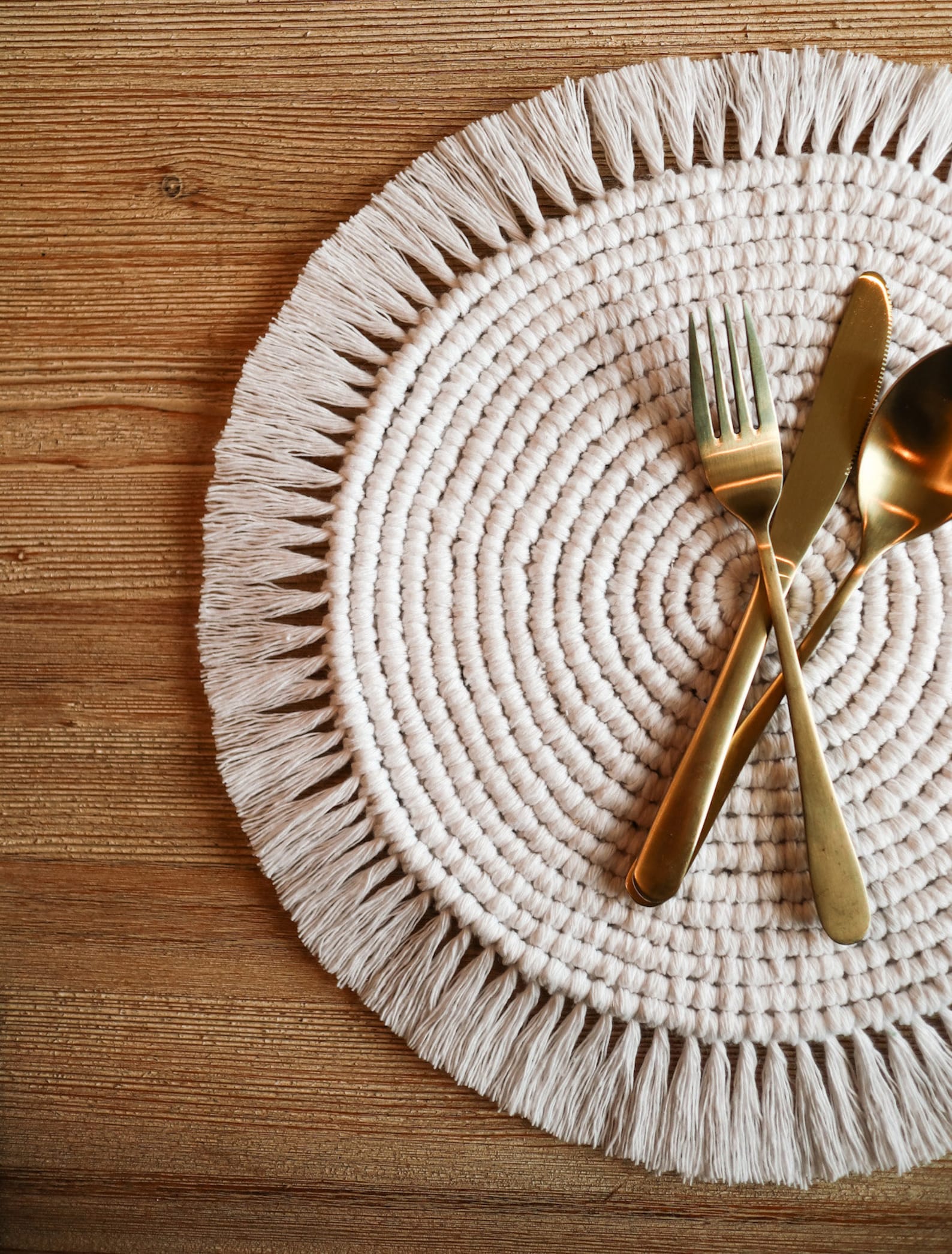 Macrame Placemat Round Placemat centre matt handmade Etsy