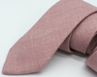 Dusty Pink Wool Neck Tie, Rose Quartz