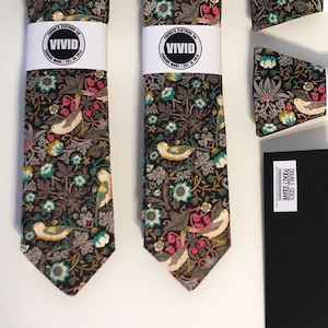 Liberty Tie, Liberty of London William Morris Strawberry Thief, Paisley Tie, Floral Tie