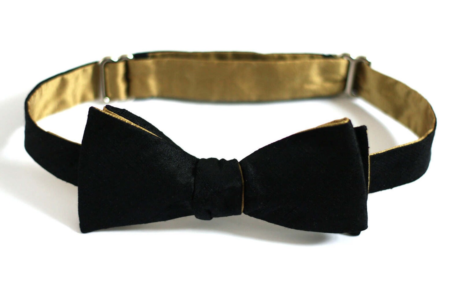 black and gold floral bow tie