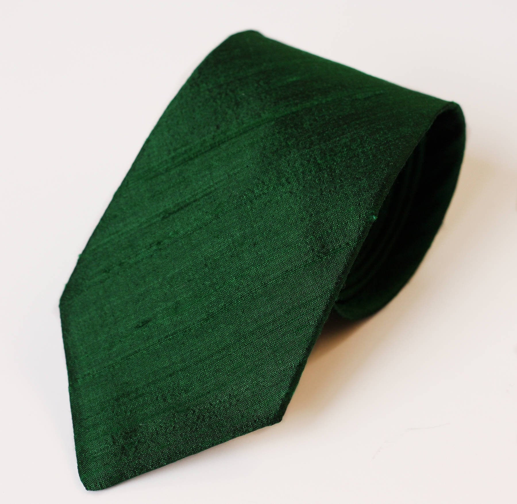 Emerald Green Neck Tie Raw Silk Ties Dark Green Wedding Neck Etsy Canada