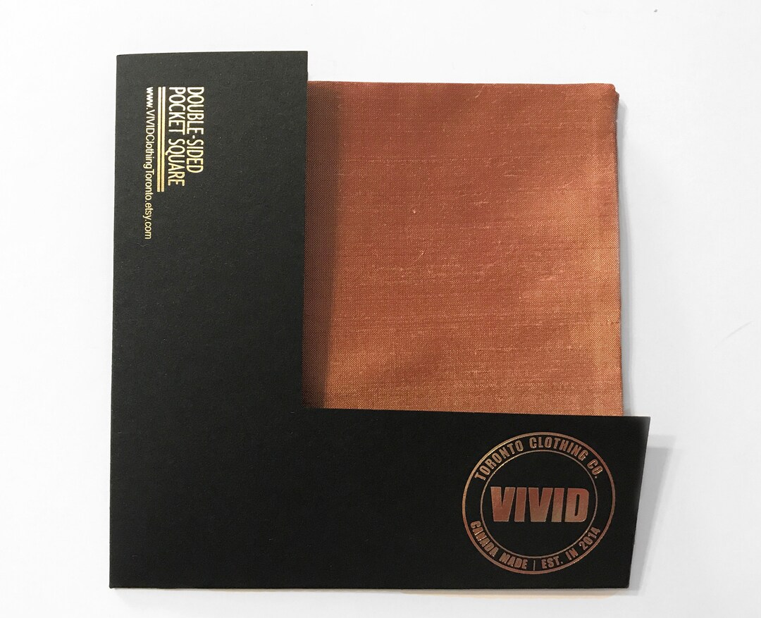 Copper Pocket Square, Raw Silk Pocket Squares, Copper Wedding, Groom ...