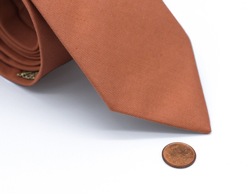 Copper Neck Tie Italian Cotton Copper Wedding Neck Ties Etsy