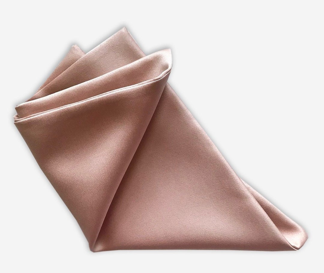 Rose Gold Pocket Square, Italian Satin Pocket Squares, Rose Gold ...