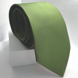 Olive Green Italian Satin Tie: Floral Liberty Lining, Handmade