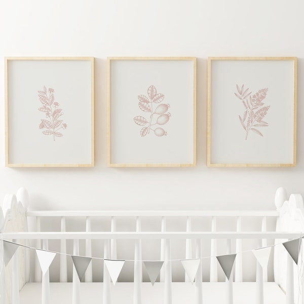 Baby Girl Nursery Wall Art Etsy