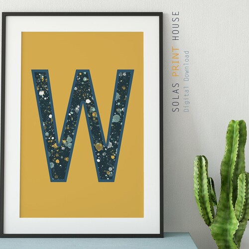 Digital Download Letter Print w Initial Poster - Etsy