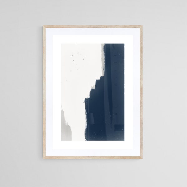 Dark Blue Wall Art Etsy