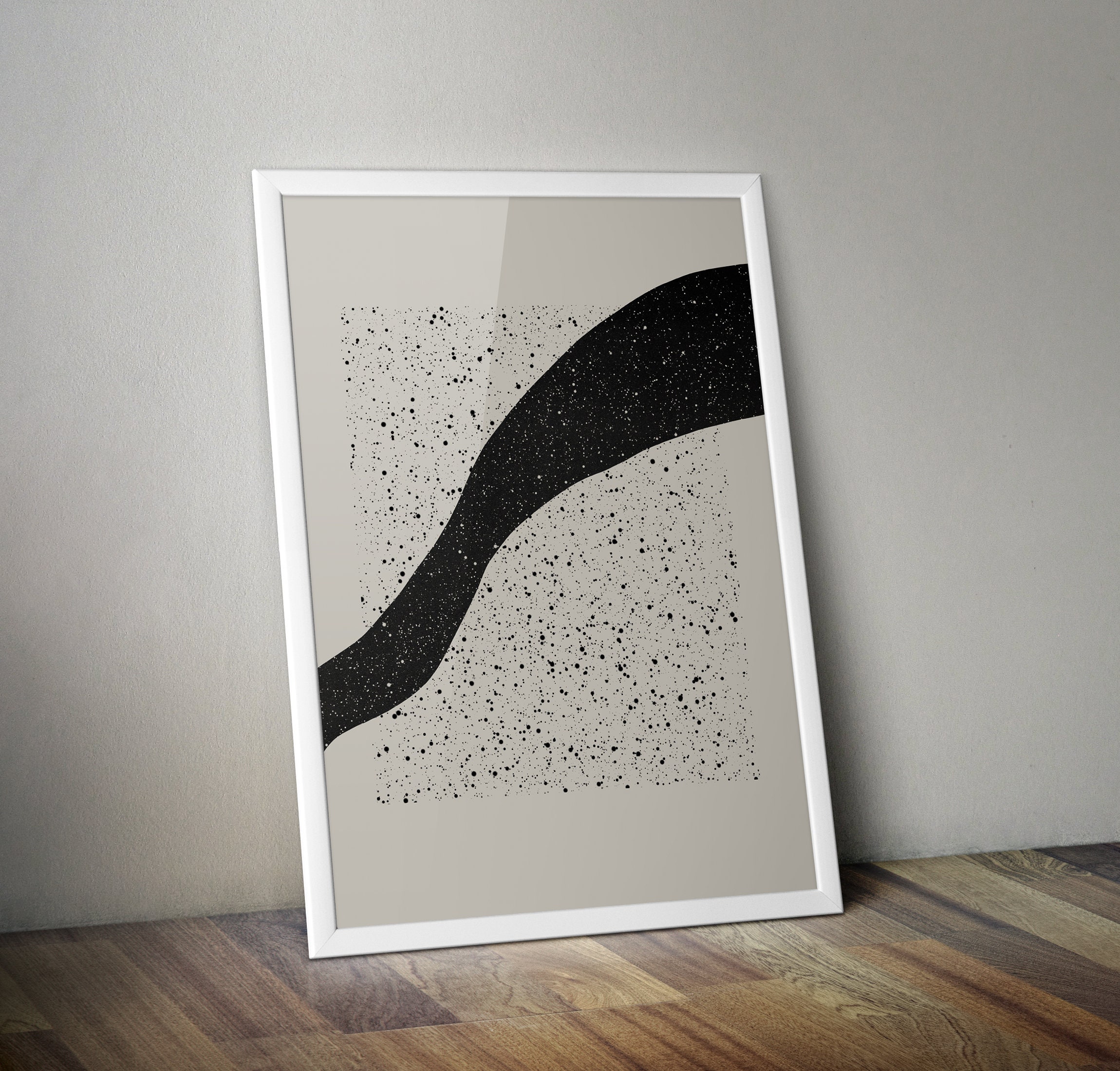 Printable Abstract Art Print Modern Neutral Wall Art Black | Etsy