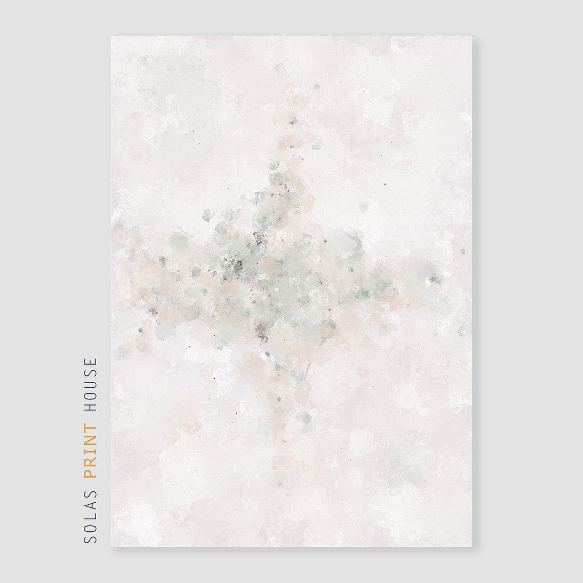 Abstract Wall Art Light Pink & Sage Green Wall Art Print Etsy