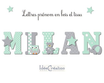 Lettre Tissu Enfant Etsy