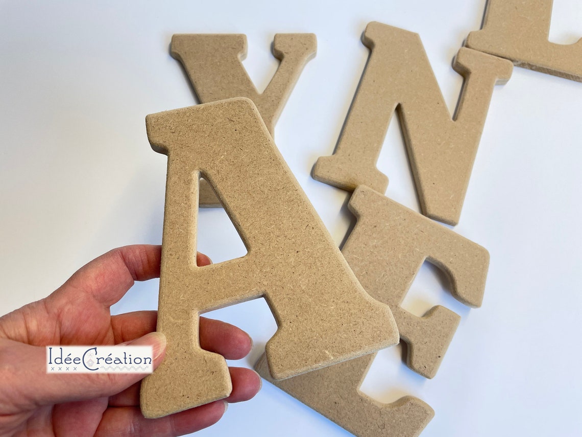 Lettres prénom a poser en bois brut à peindre et décorer - Etsy France