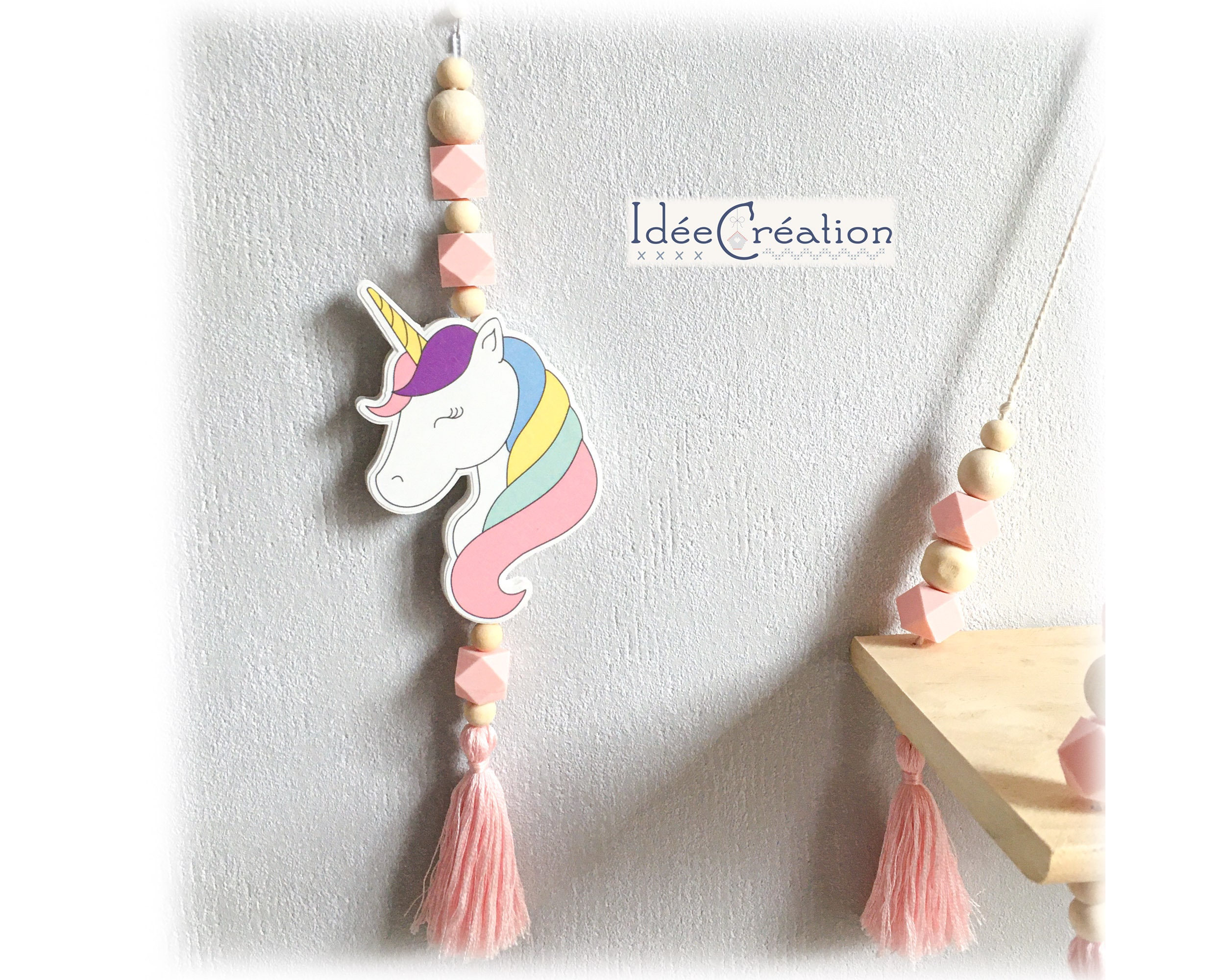 Suspension Licorne, Pampille Licorne à Accrocher, Objet Déco Thème Princesse & Licorne