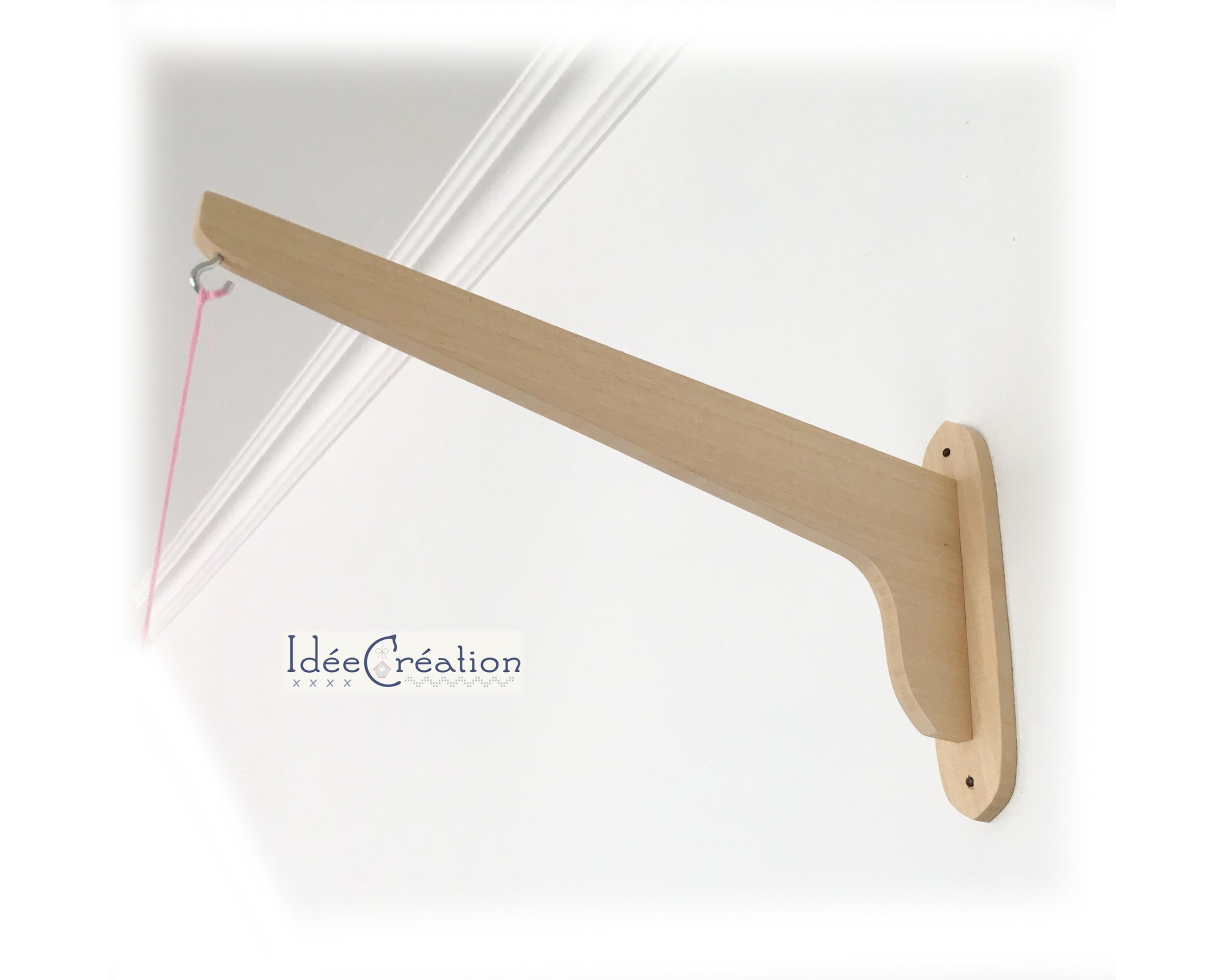 Livonir - Support Mobile Bébé en Bois très Haut [70 cm] Porte Mobile Bébé  pour Table à Langer, Parc ou lit de Bébé I Potence Mobile Bébé en bois -  Cadeau idéal