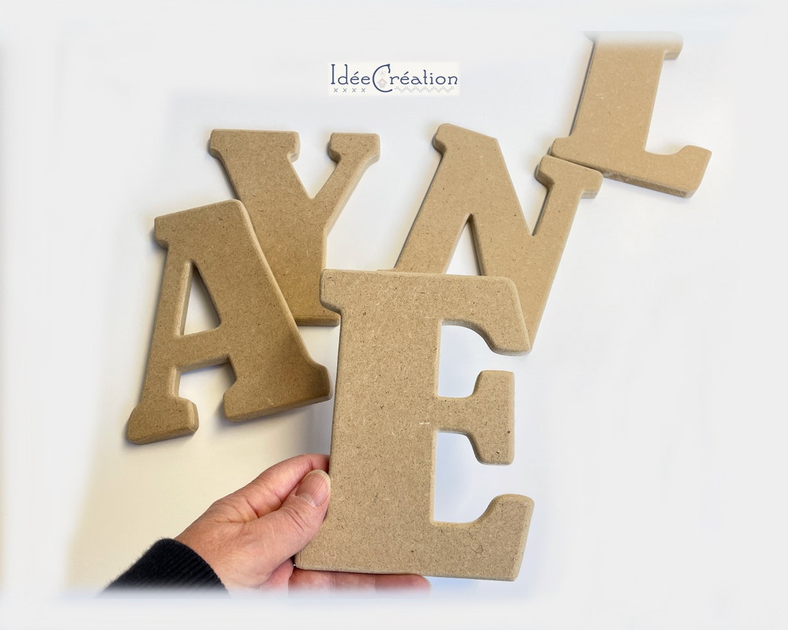 Lettres prénom a poser en bois brut à peindre et décorer - Etsy France