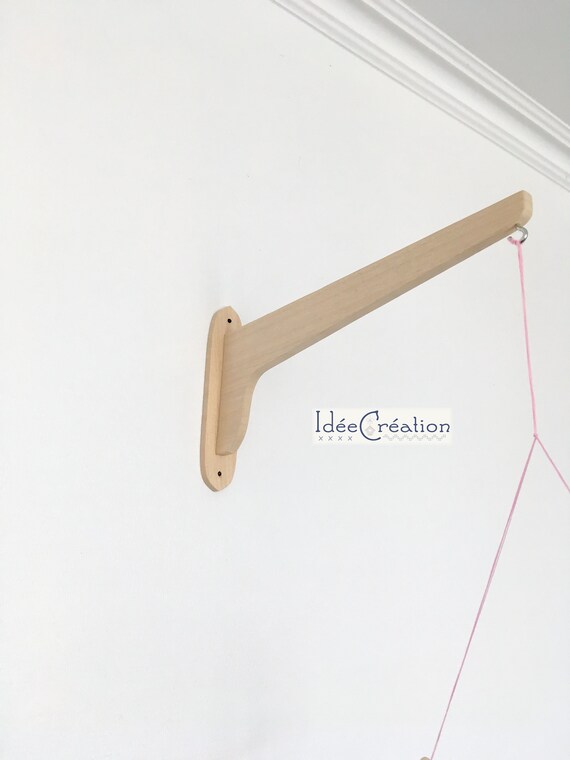 Wall Support Square For Mobile Baby In Solid Wood Potence Etsy Ireland