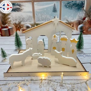 Modern Christmas Nativity Scene / Raysin / Nativity Scene with Figures 11 Pieces / Scandinavian Christmas