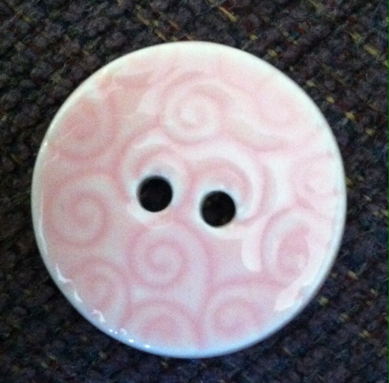 A13 Pink Swirl Textured Ceramic Button (qty:1) - Etsy