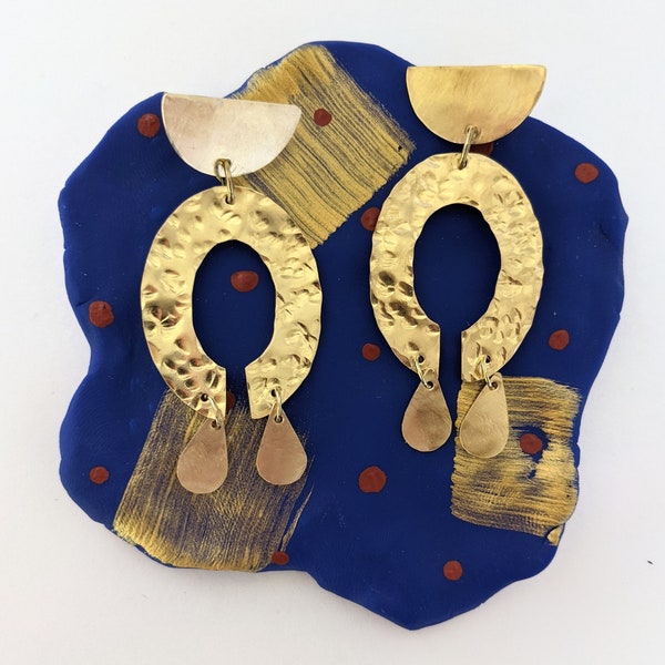 Brass 'Chevelle' earrings