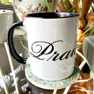 Praise Jah Coffee Mug, Ceramic Tea Mug with Inside Color, JW Mug, Pioneer Gift, Jehovah&#39;s Witness Gift, JW Gift, JW Ministry, Baptism Gift