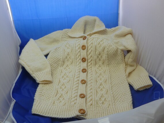 cream aran cardigan