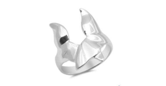 Sterling silver whale tail deals ring