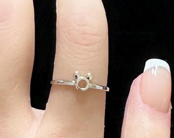 Stering Silver Mickey Mouse inspired Ring