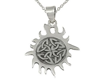 Sterling Silver Trinity Sun Pendant (P1124)