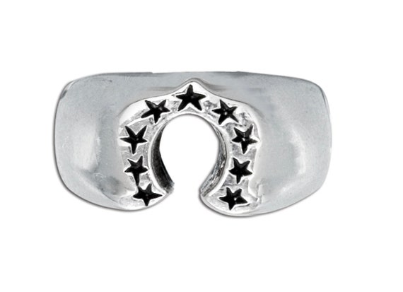 Buy Sterling Silver Genuine Horse Shoe Ring With Stars R434 2 Online in India Etsy