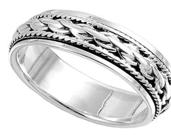 Sterling Silver Men's Ring 8mm spinning band (R273)