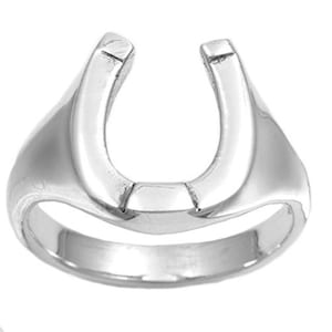 Sterling Silver Genuine  Women&#39;s Horse Shoe Ring (R433)
