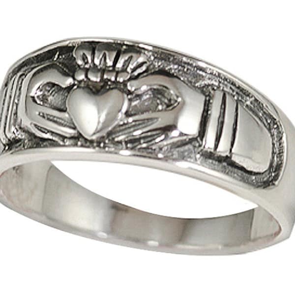 Sterling Silver Men's Claddagh Ring (R439)