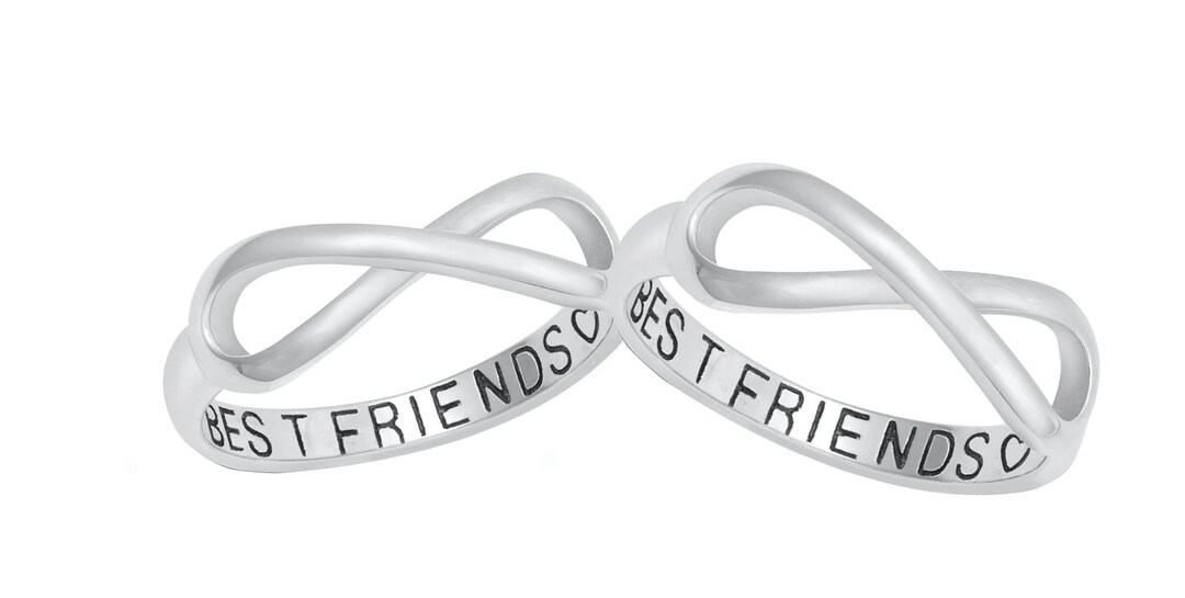 Sterling Silver Best Friends Ring Set - Etsy