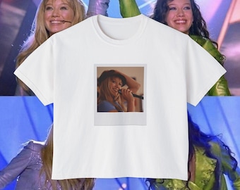 Hilary Duff Vintage Polaroid Photo Boxy Tee | Lizzie McGuire | Vintage Disney Shirt | BFF Shirt | Y2K Shirt