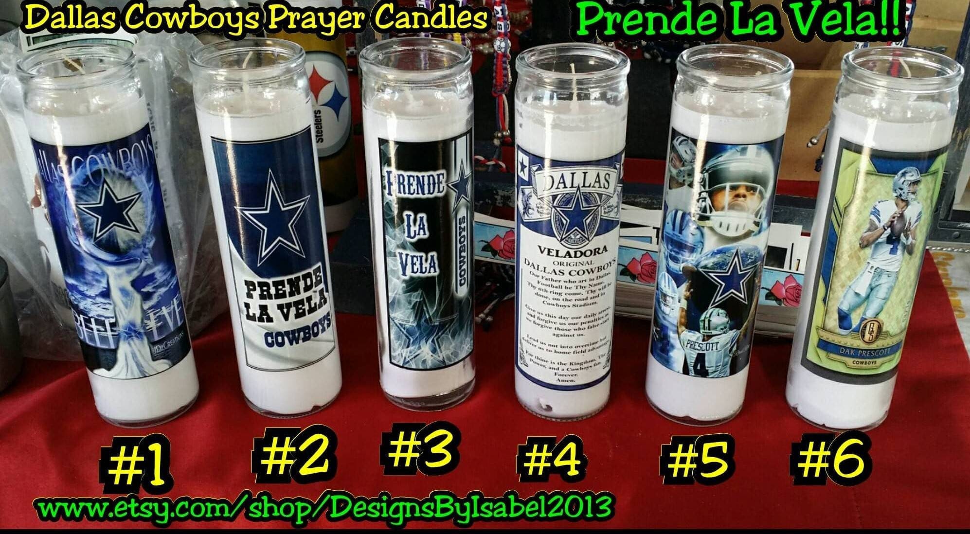 Cowboys Prayer Candle Premium Vinyl Decals Prenda La Vela Etsy