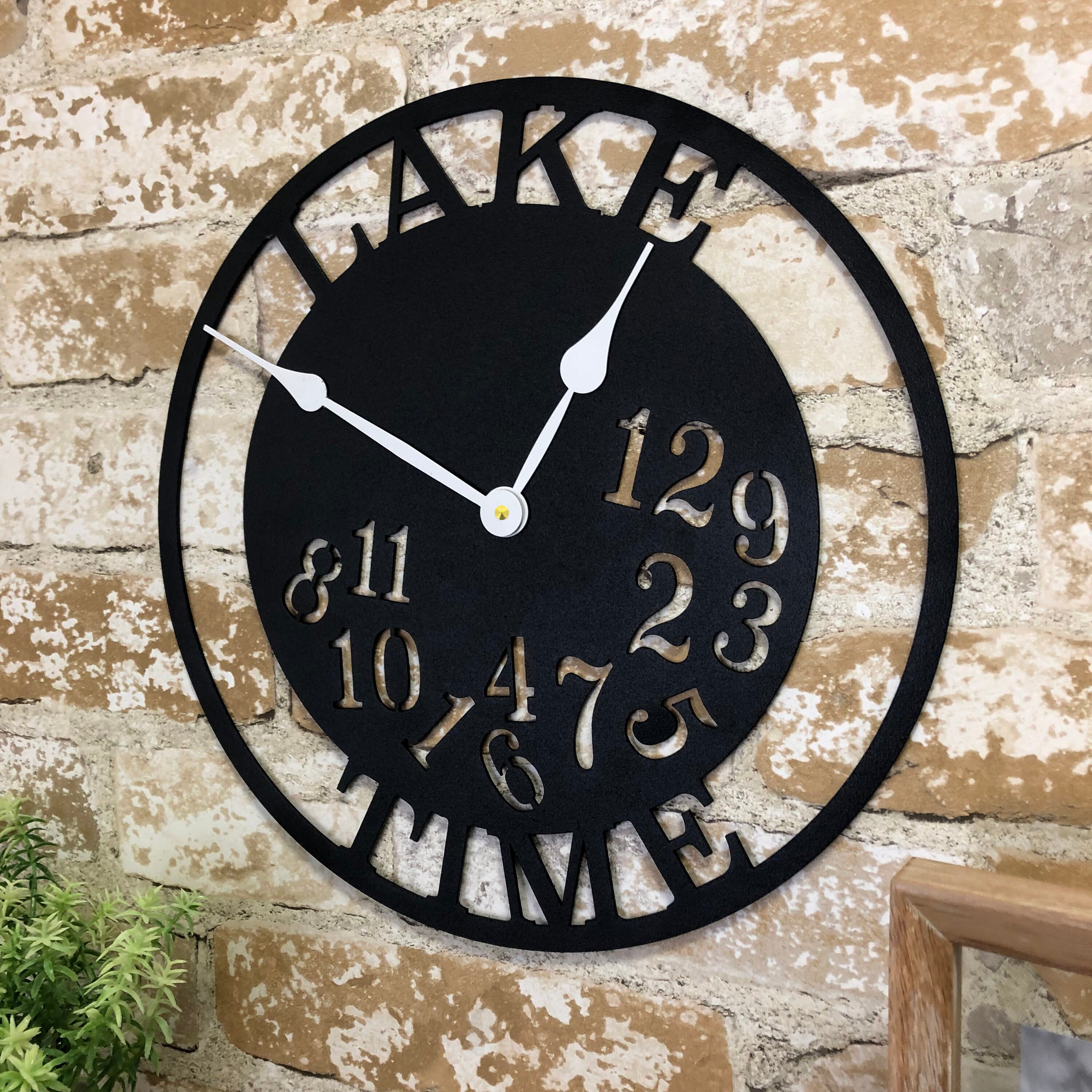 Personalized Metal Clock Family Name Clock Housewarming Etsy