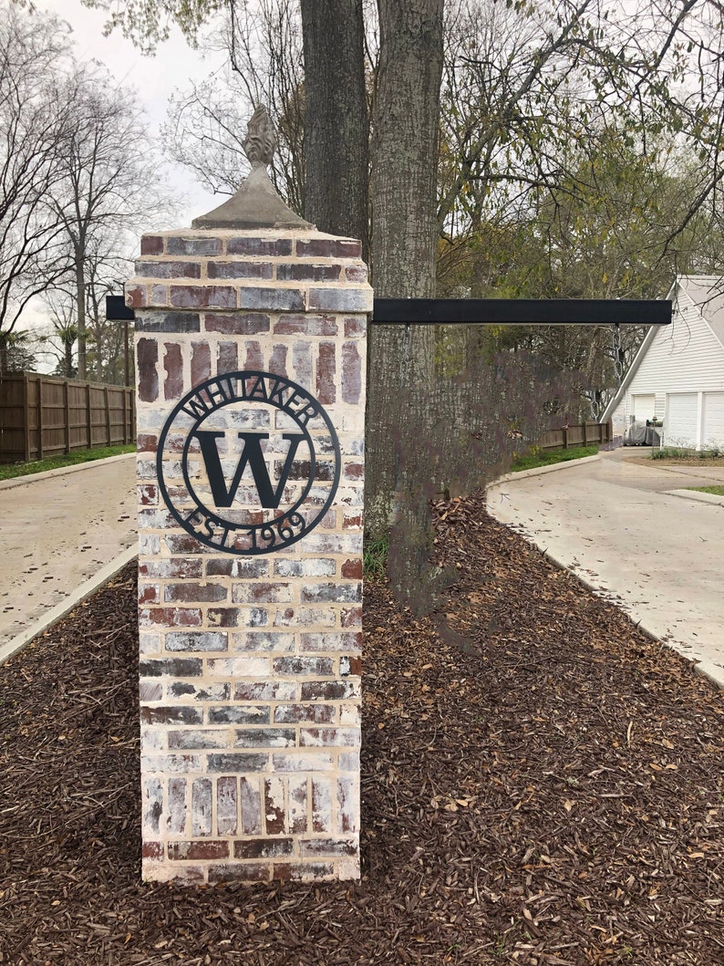 Personalized family name metal sign.