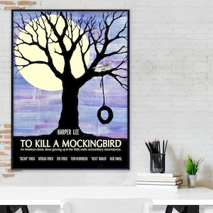 To Kill a Mockingbird Harper Lee Classic Novel Literary Print. Fine Art Paper, Laminated, or Framed. Multiple Sizes Available 18 x 24 Framed inches